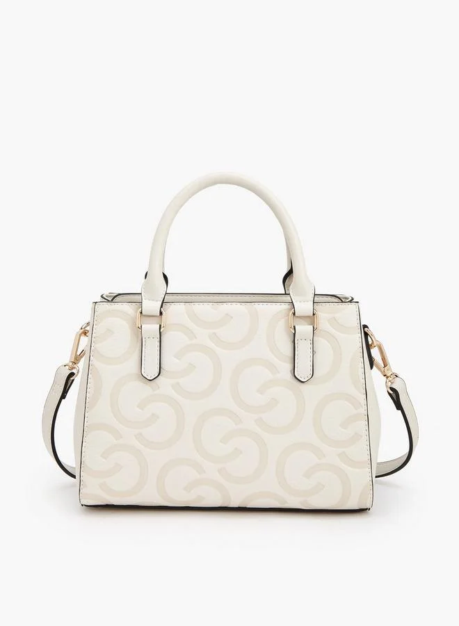 Celeste BEIGE Monogram Debossed Tote Bag With Adjustable Strap for Women | Best Price UAE
